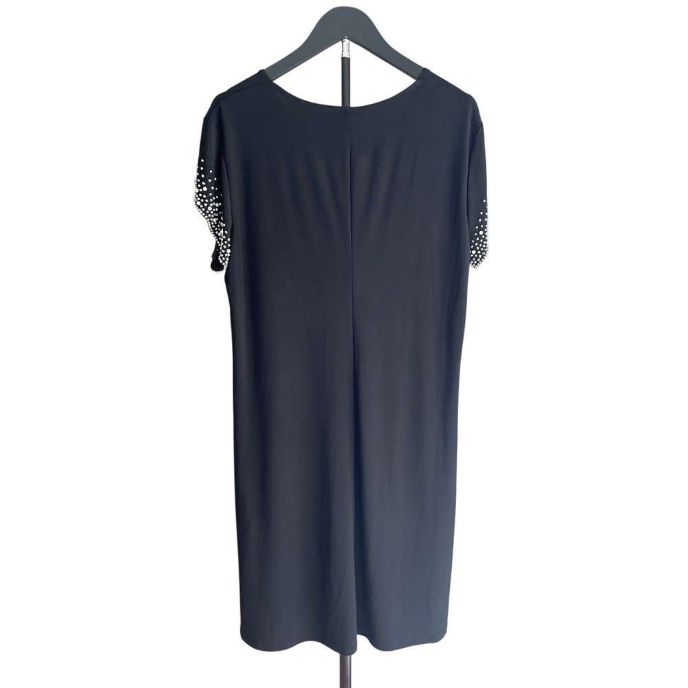 Black Dress Women's XL Nik and Nash Pearl Rhinestone Party Glam LBD NWT New - Picture 2 of 8